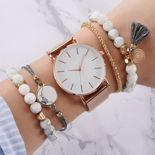 Coffret Prestige avec Montre & Bracelets  –  L'accessoire parfait pour un look raffiné